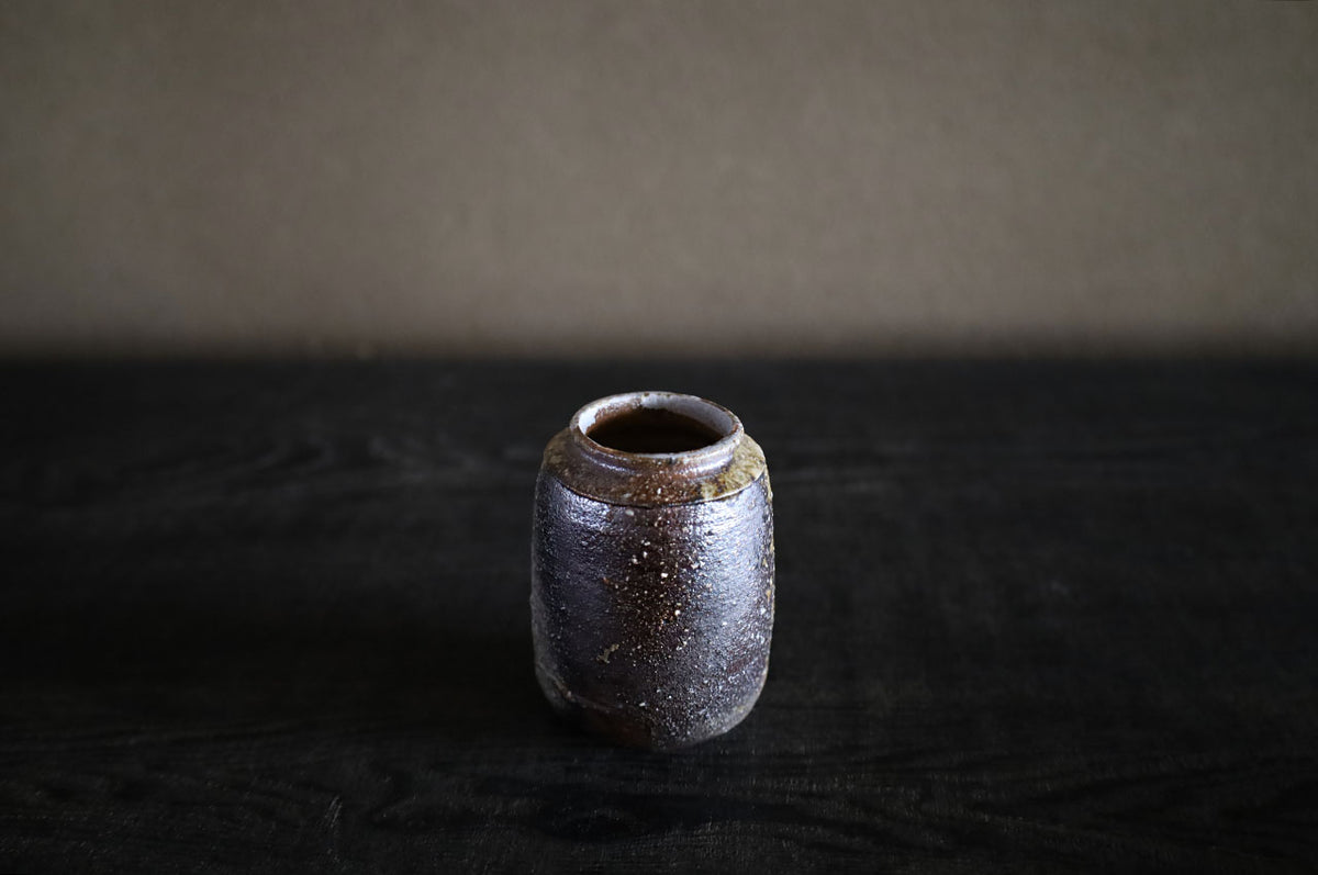 清水志郎 東近江土焼締茶入 C (26-6)